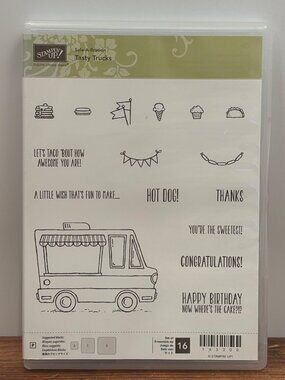 STAMPIN' UP! 143300 TASTY TRUCKS PHOTOPOLYMER STAMP SET FOOD SENTIMENTS